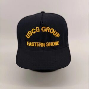 Vintage USCG Group Eastern Shore Snapback Hat Made USA 90s Navy